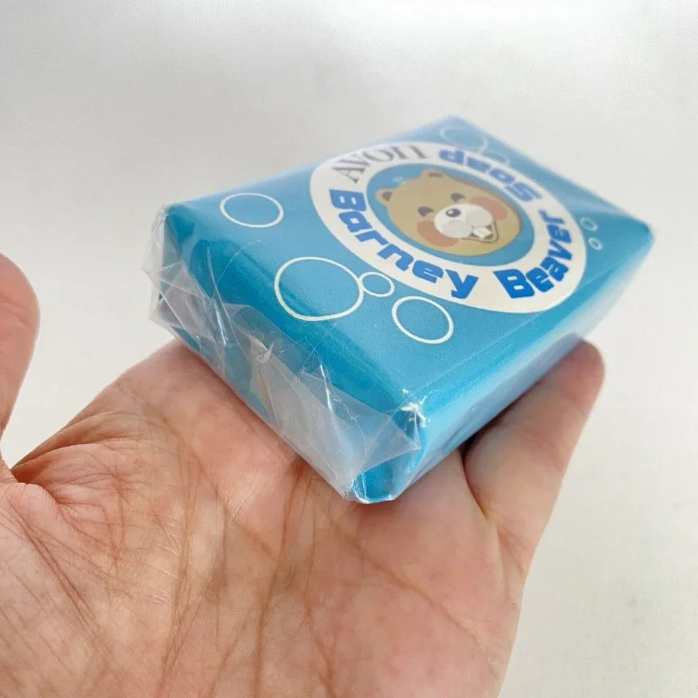 c1971 Avon Barney Beaver Soap Bar 3 Oz Children Kids Bath Time Vintage